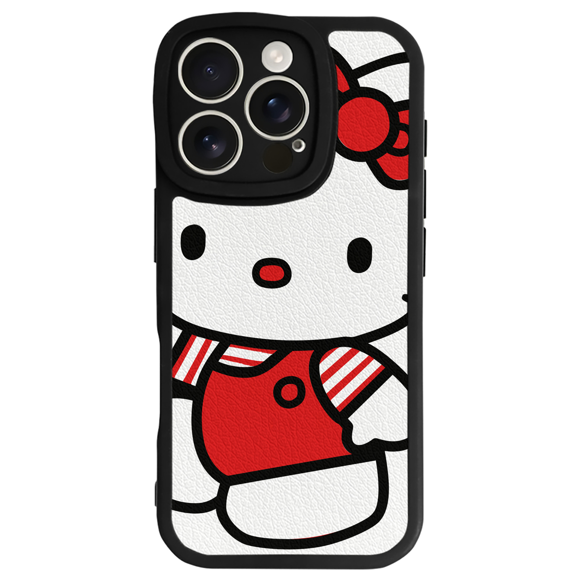 （画像用） Hello Kitty ハローキティ 【iPhone 16シリーズ対応】シリコンスマホケース（レザー調） 材質：シリコン